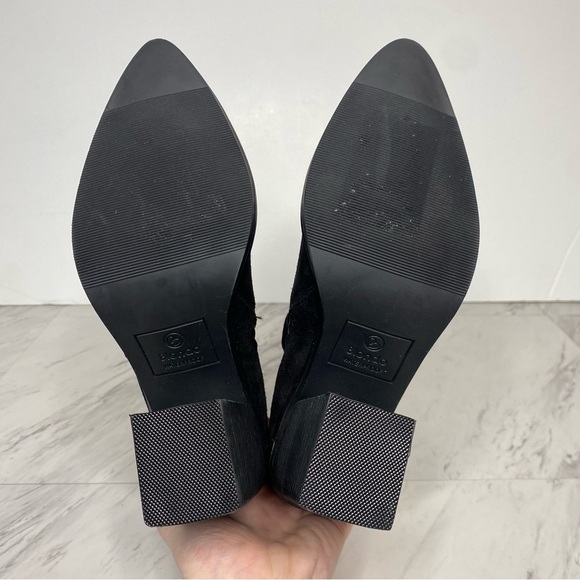 Blondo Sidnee Black Suede Heeled Bootie 7 - Picture 14 of 15
